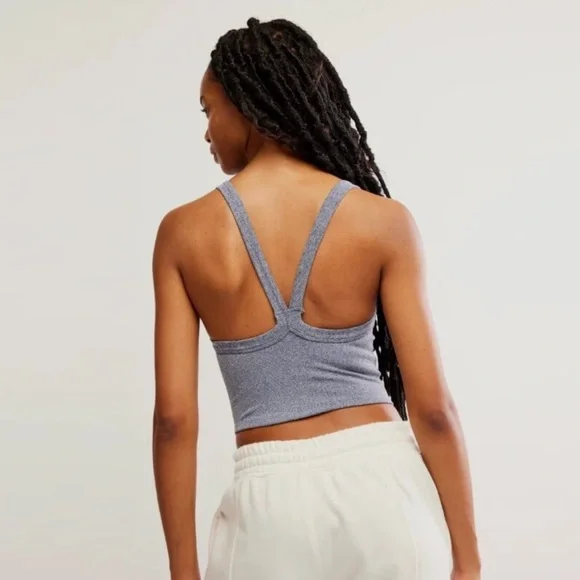 *NWOT* Free People All Clear Solid Cami - Heather Navy - Picture 2 of 7